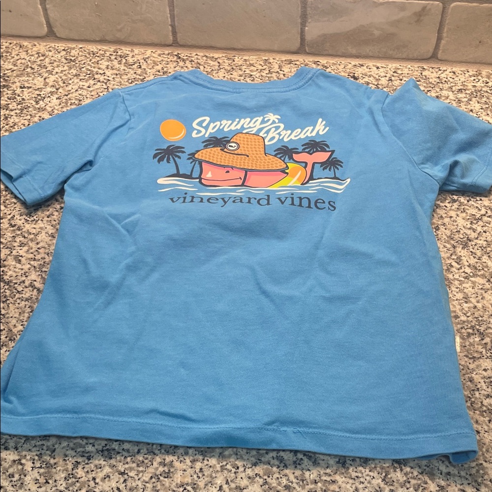 Vineyard Vines Kids Spring Break Blue Tee